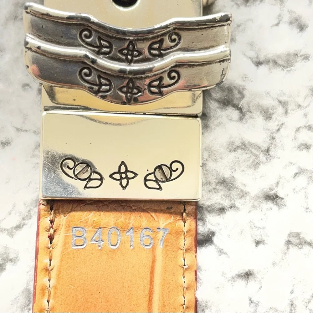 Womens fashion Belt with Silver Buckle size L35'' x‎ W1''